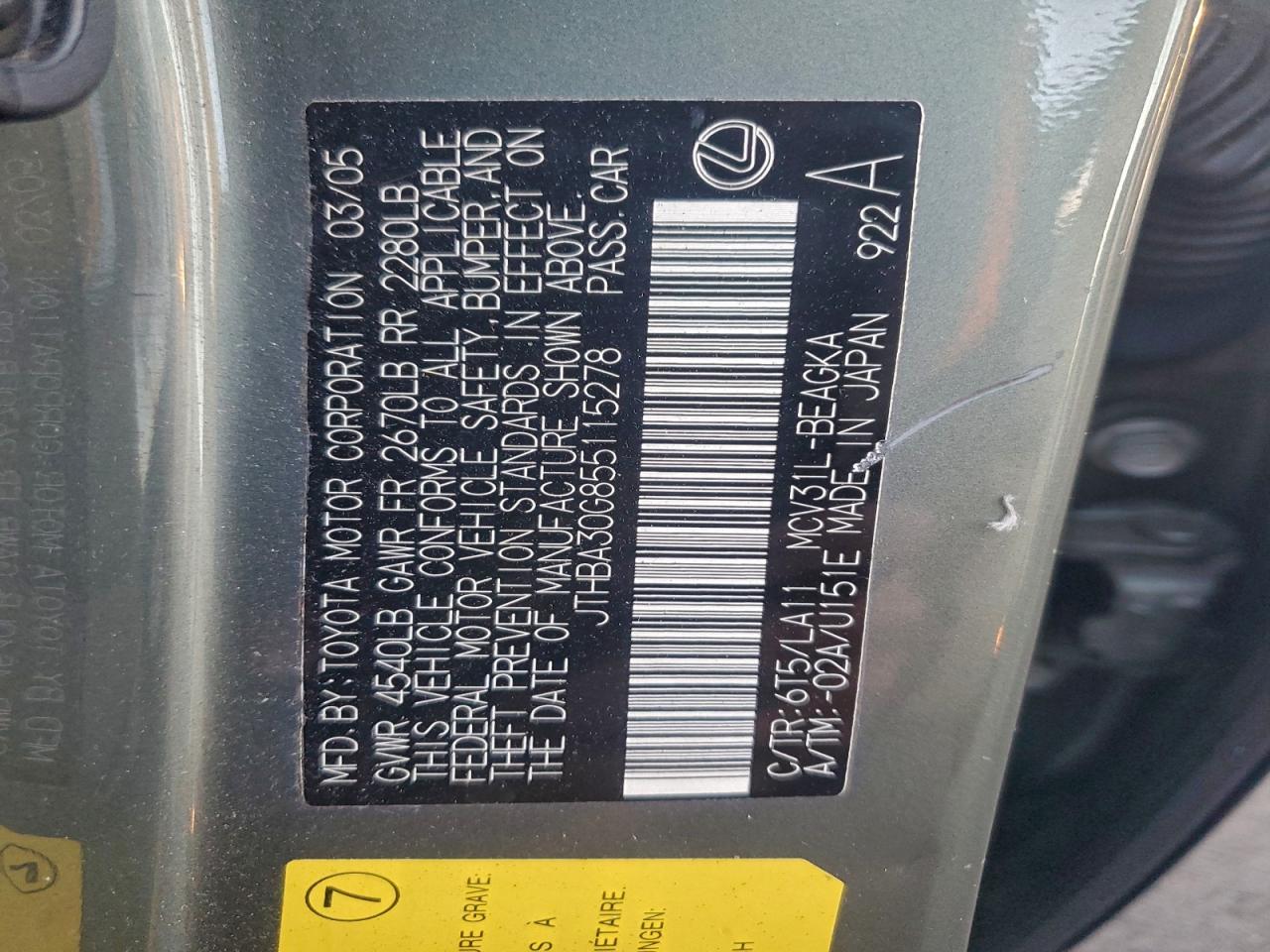 Lexus Es 330 Image 2