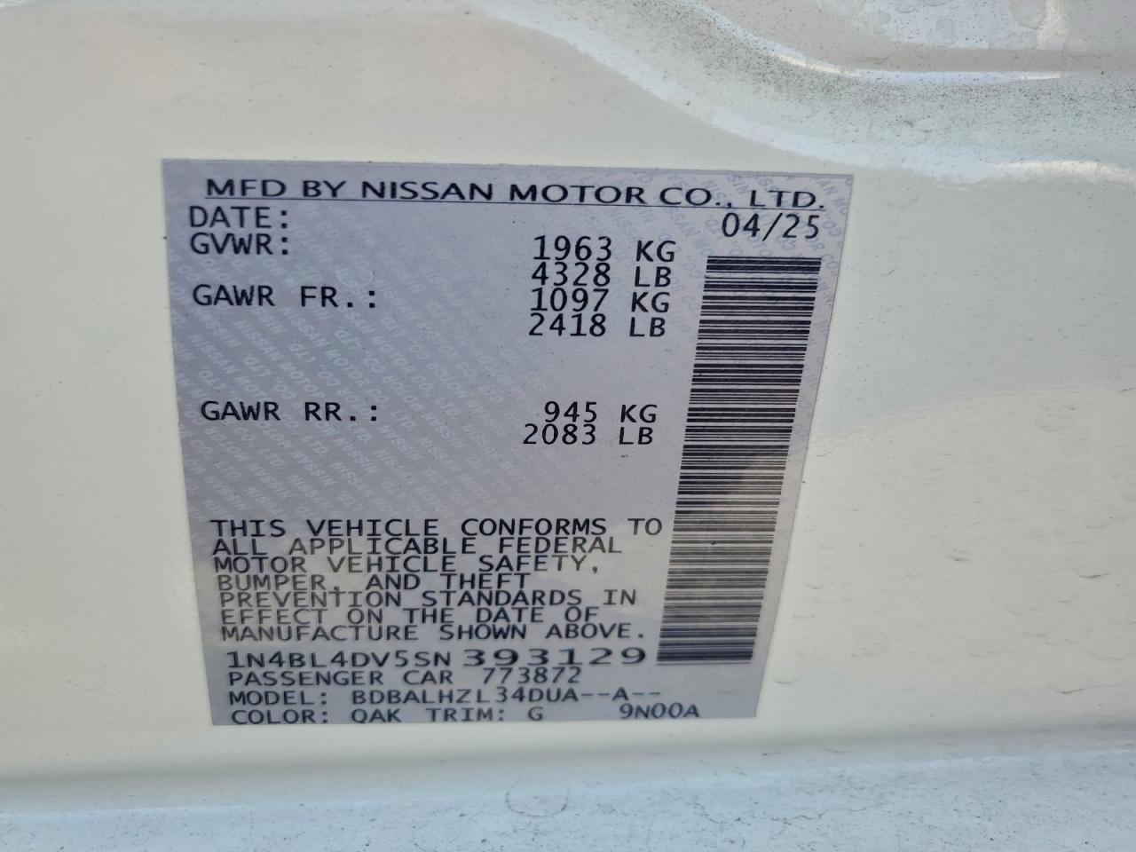 Nissan Altima Sv Image 13